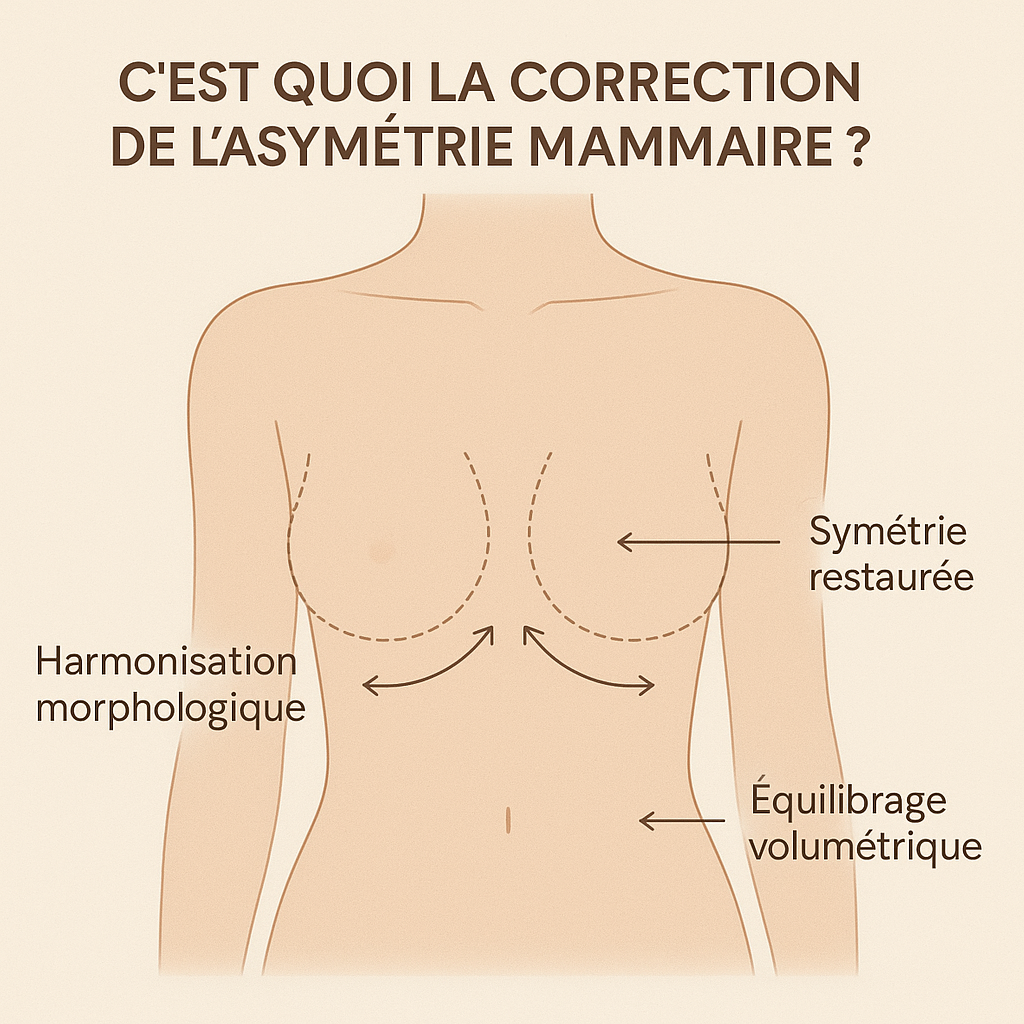 Intervention de correction de l'asymétrie mammaire à la clinique du Dr Faten Ben Rhouma
