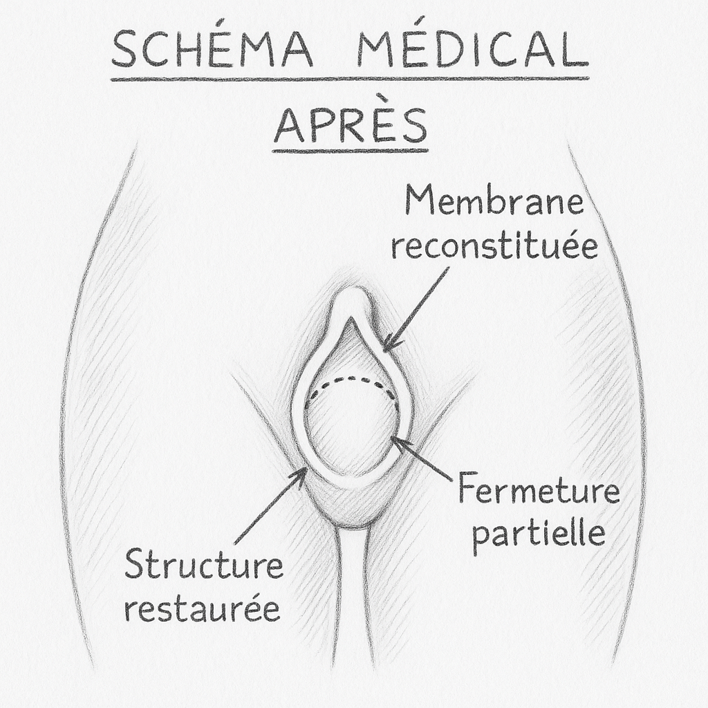 Après hyménoplastie - Résultat après intervention chirurgicale