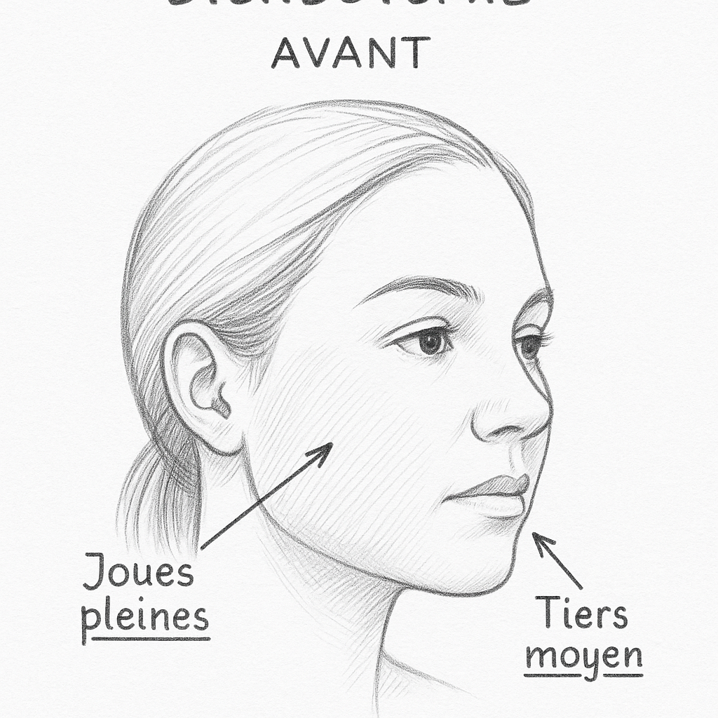 Avant bichectomie - État initial avant intervention chirurgicale