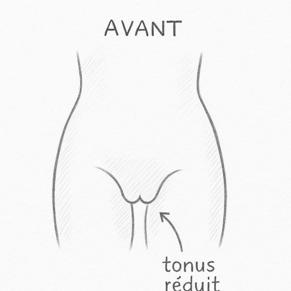 Avant vaginoplastie - État initial avant intervention chirurgicale