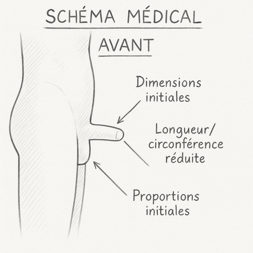 Avant pénoplastie ‣ Dr Faten Ben Rhouma - Site officiel Avant pénoplastie - État initial avant intervention chirurgicale