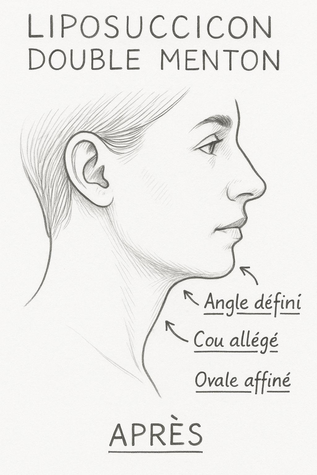Après liposuccion double menton ‣ Dr Faten Ben Rhouma - Site officiel Après liposuccion double menton - Résultat après intervention chirurgicale